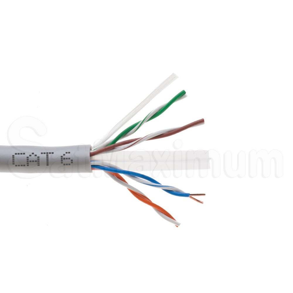 1000ft CAT6 Cable Solid Wire UTP 23AWG Network Bulk LAN 550MHz